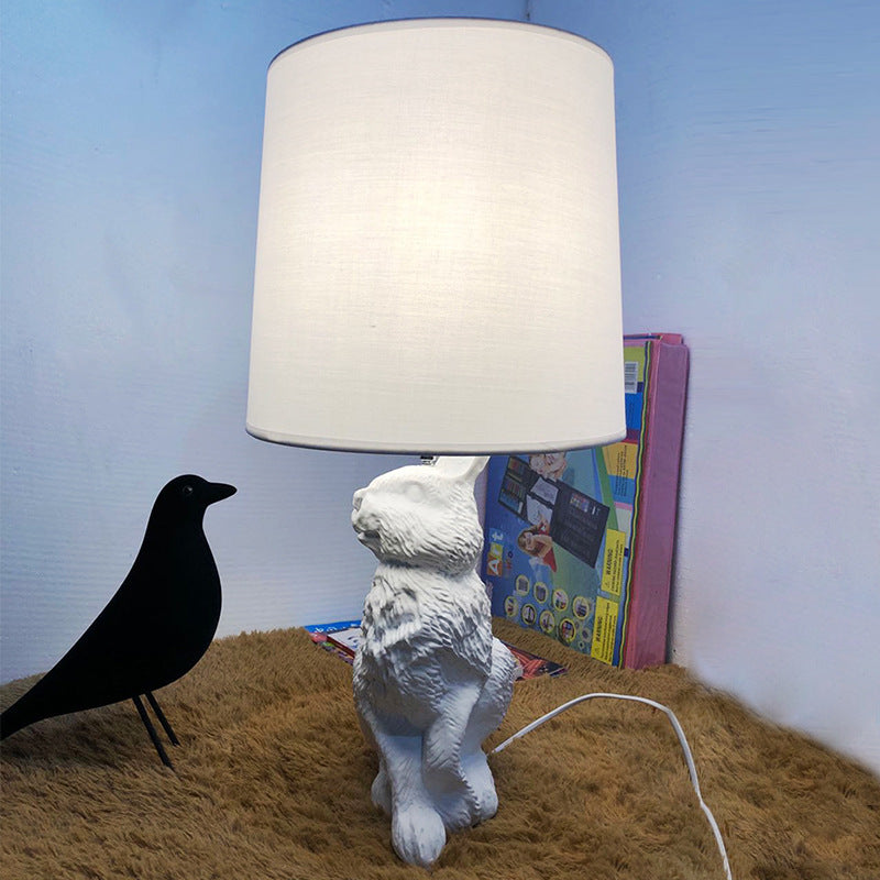 Bedroom Bedside Lamp  Resin Animal Rabbit Decorative Table Lamp