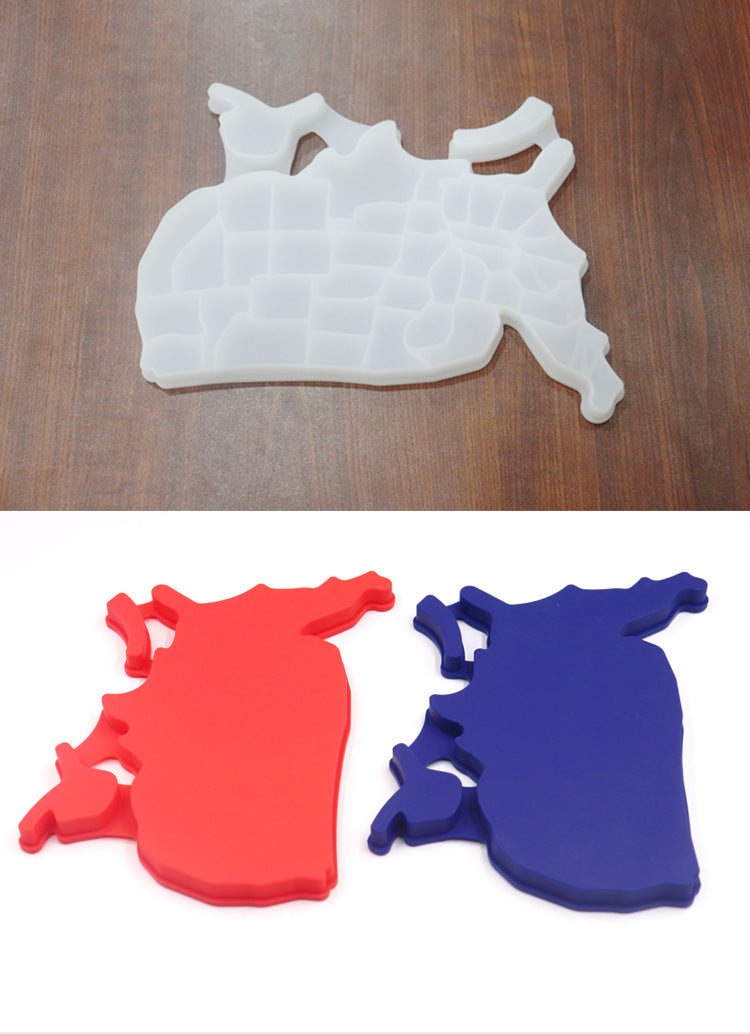 Creative Silicone American Map Ice Cube Tray Mold