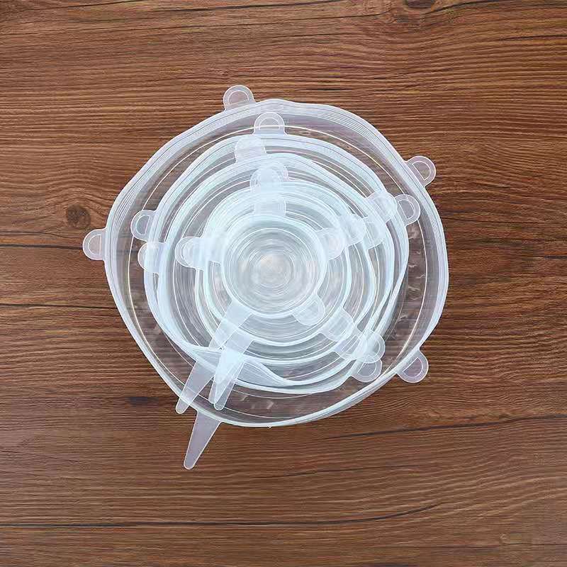 6 Pcs Food Silicone Cover Fresh-keeping Dish Stretchy Lid Cap