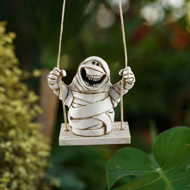 Mummy Tree Swing Pendant Outdoor Garden Tree Hanging Ornaments