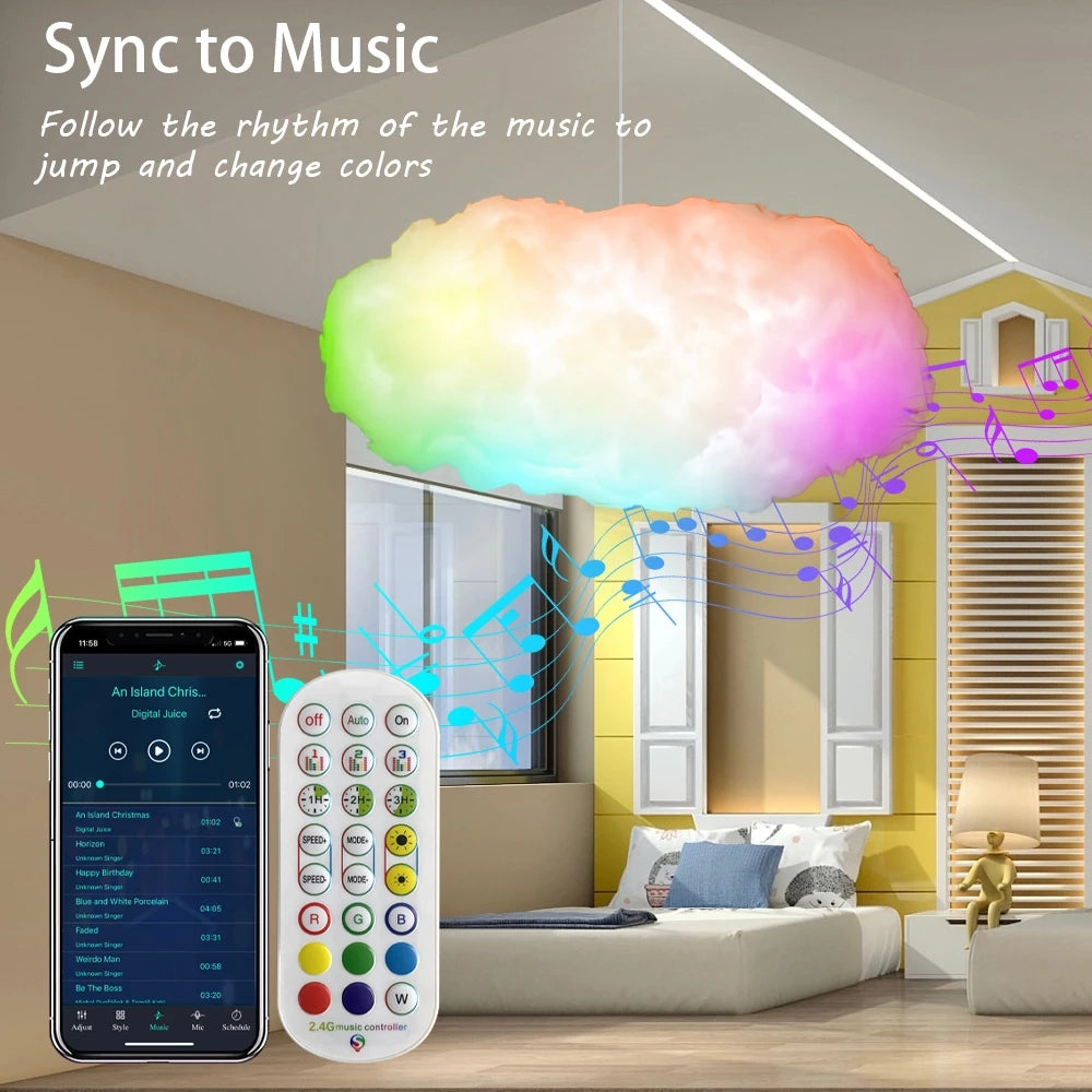USB Cloud Light APP Control Music Synchronizatio Light