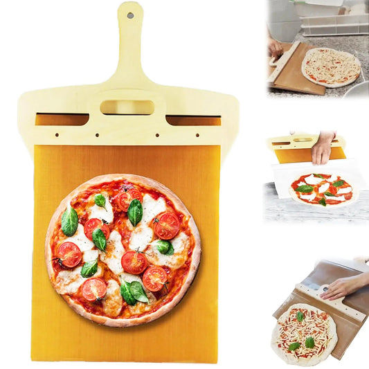 Kitchen Gadgets Sliding Pizza Shovel Non Stick Smooth Cutting Board