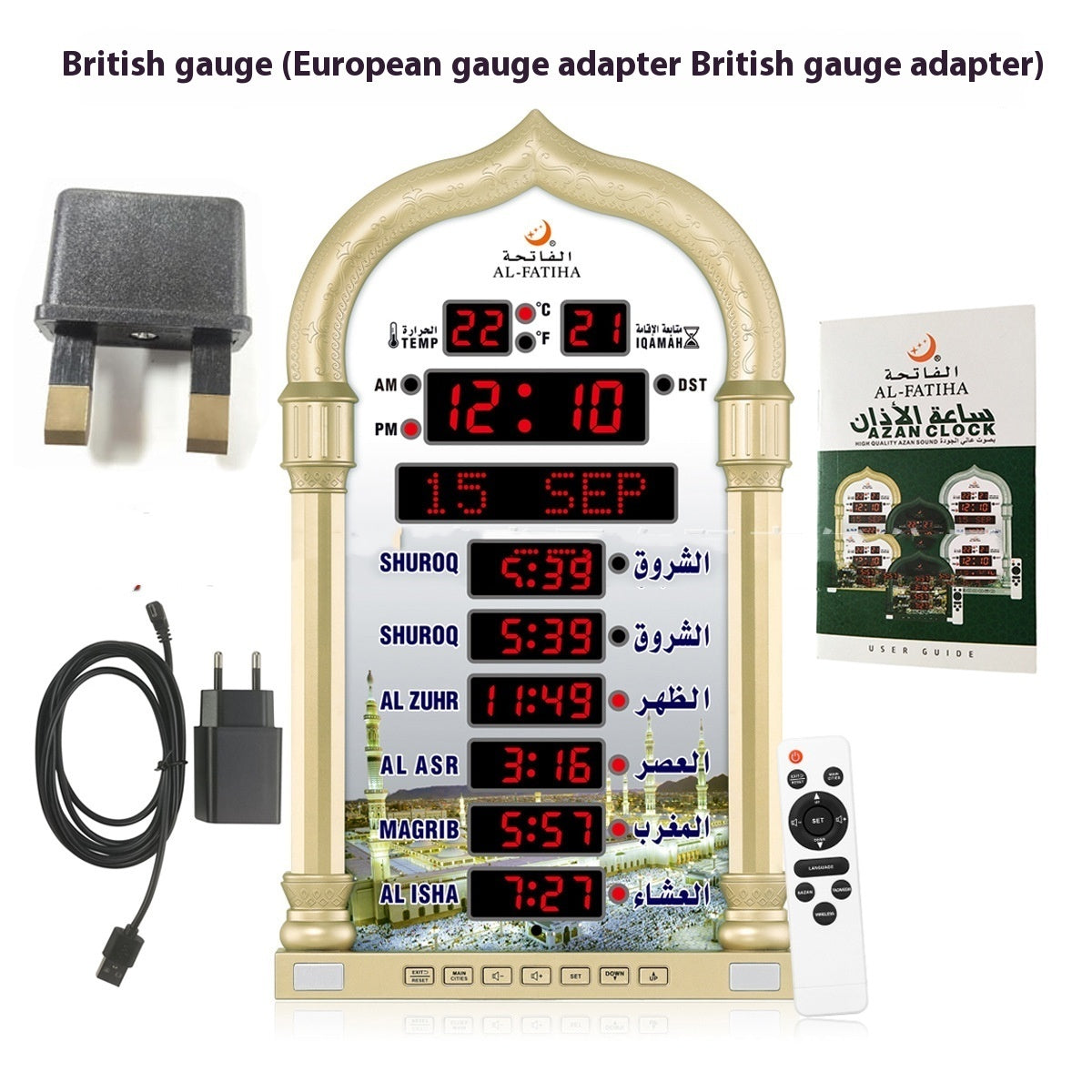 Alarm Clock Perpetual Calendar Gold Silver Black Wall Clocks