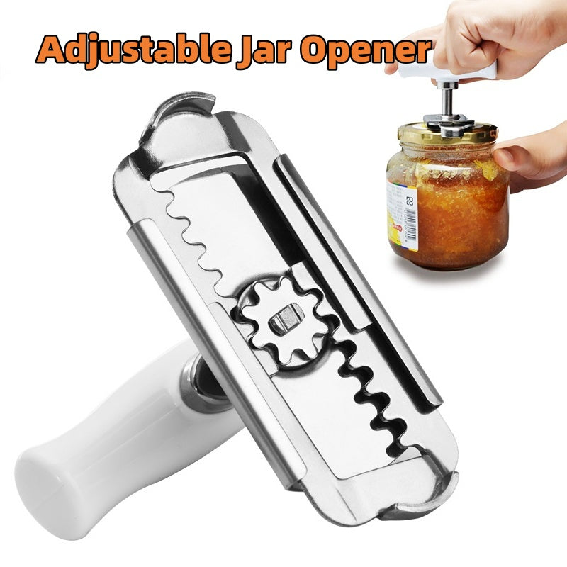 Adjustable Jar Opener Stainless Steel Lids Off Jar Opener