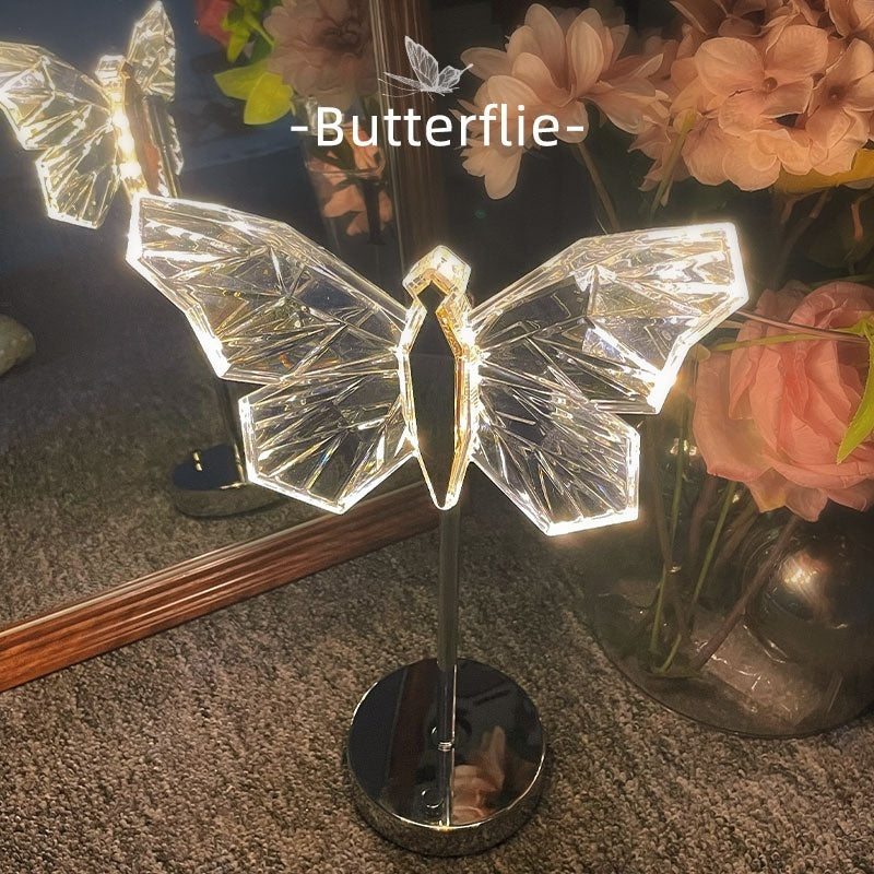 USB Night Light Bedside Table Ambience Light LED Crystal