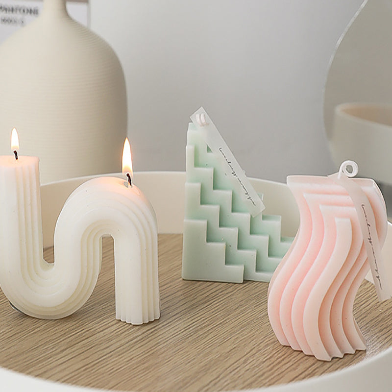 Small Families Use Soy Geometric Shape Candles