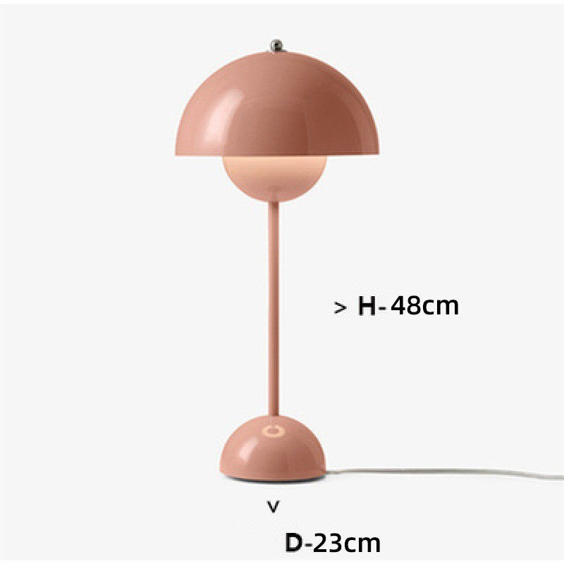 Charging Touch Bud Multi-color Bedroom Bedside Wrought Iron Mushroom Lamp