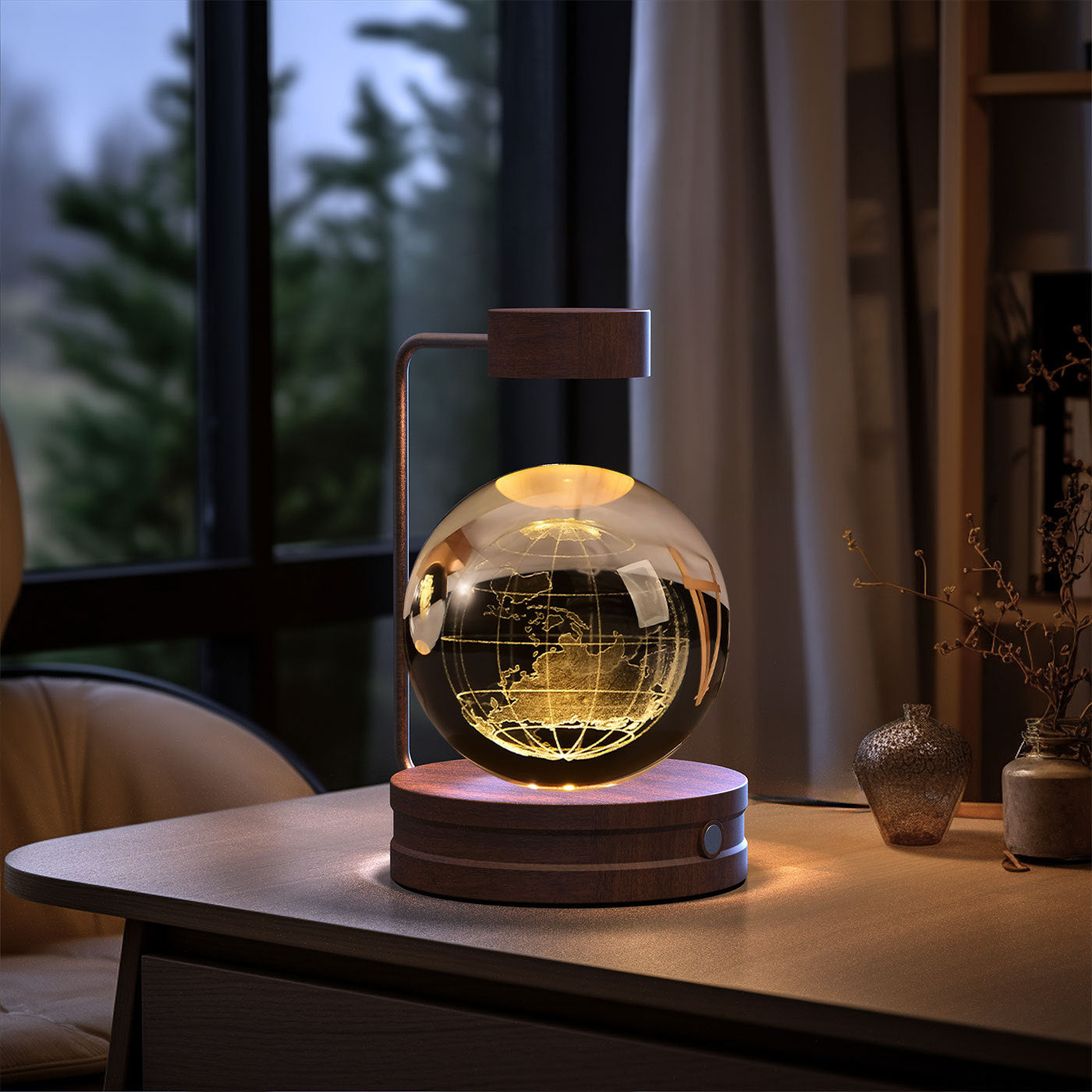 Crystal Ball Cosmic Dinosaur Indoor Night Light Lamp