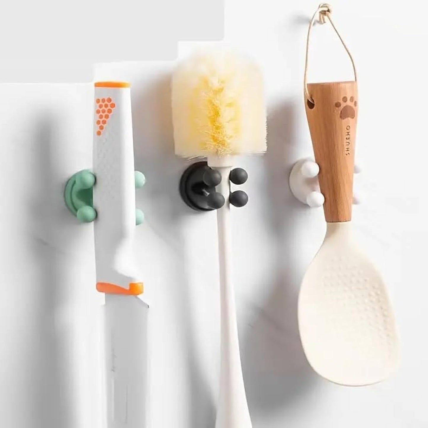 Silicone Toothbrush Holders Multi-Function Waterproof Self-Adhesive Wall Hooks