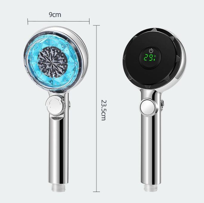 High Pressure Shower Head Temperature Digit Display