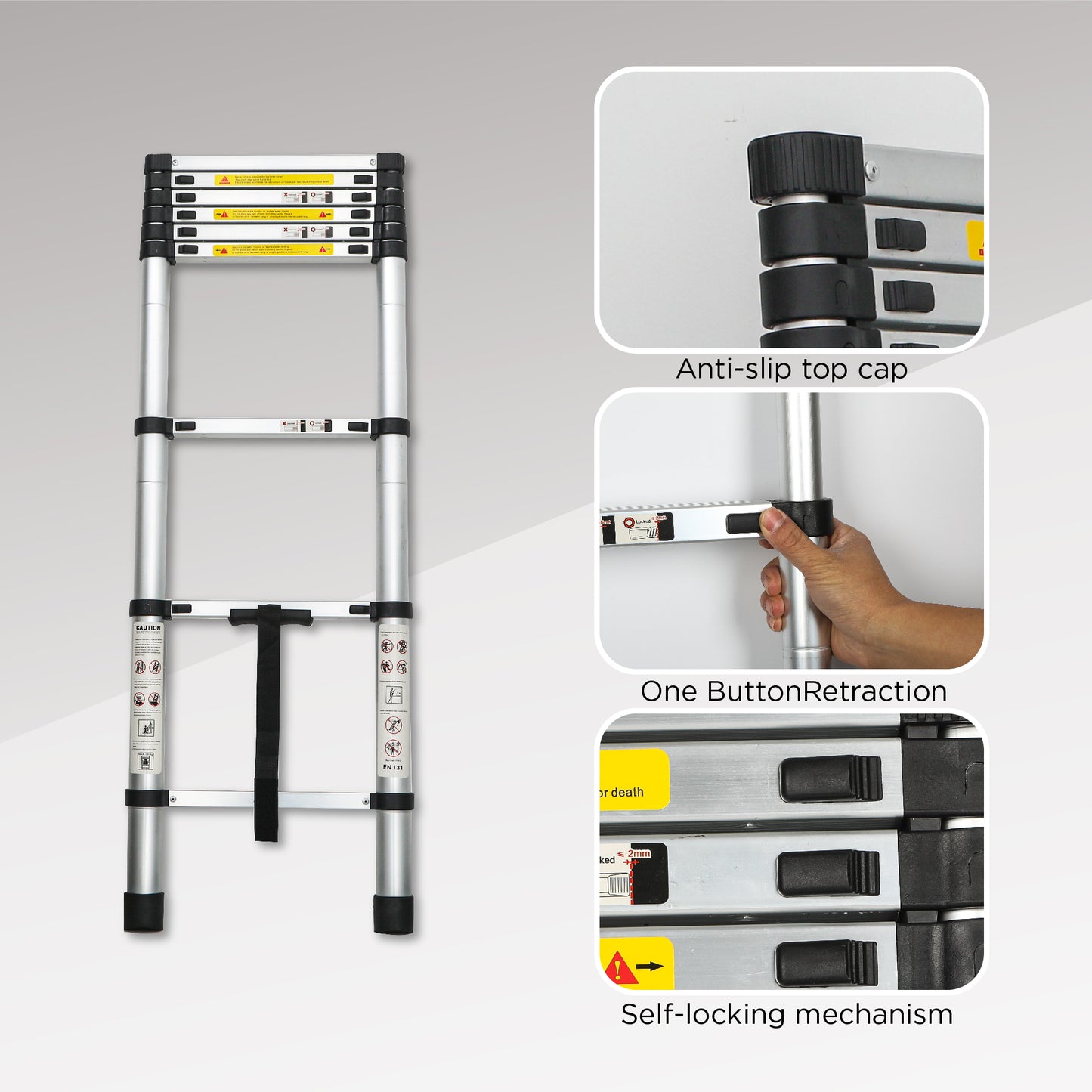 Aluminum Telescoping Ladder For Outdoor Work