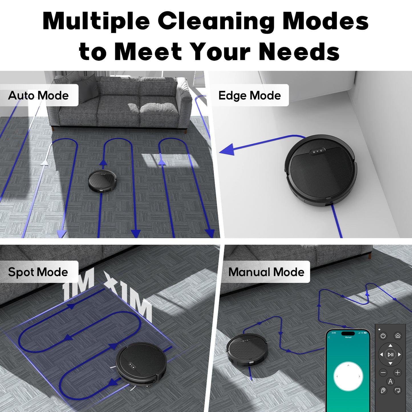 Robot Vacuum And Mop, 3 In 1 Combo Cleaner For Home