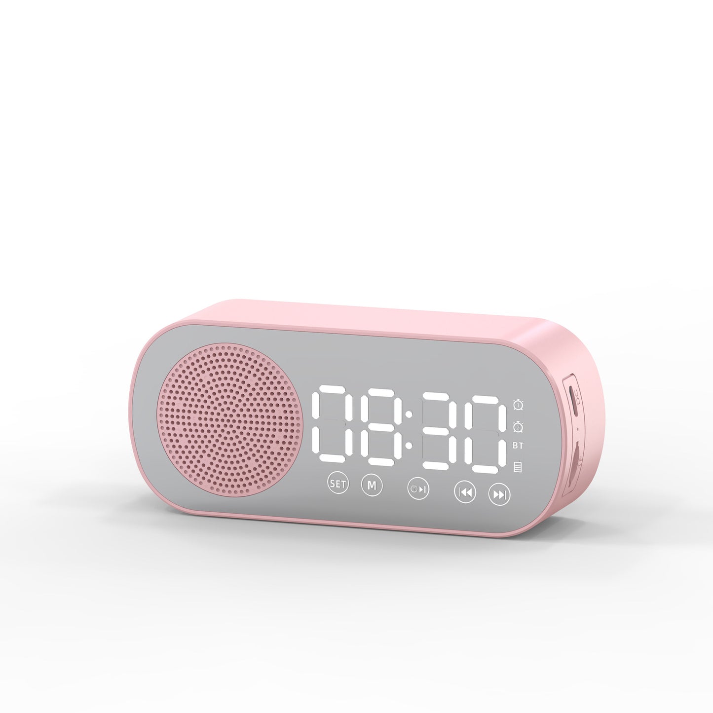 BT Music Alarm Clocks Mirror FM Radio LED Digital Clock