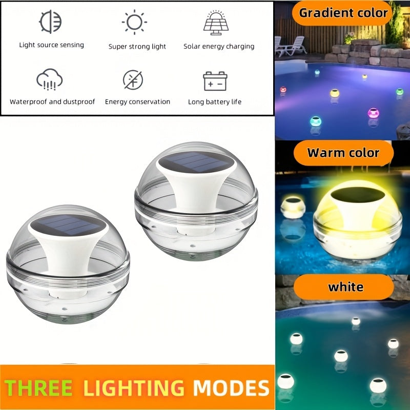 Solar Pool Lights, LED Outdoor IPX7 Waterproof Pond Lights