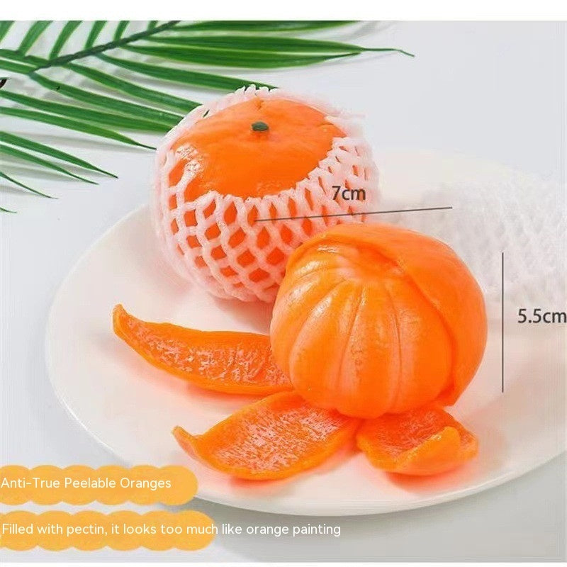 Simulation Peeling Orange Squeezing Toy Hand Pinch