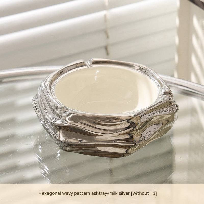 Ceramic Creative Ashtray Home Living Room With Lid