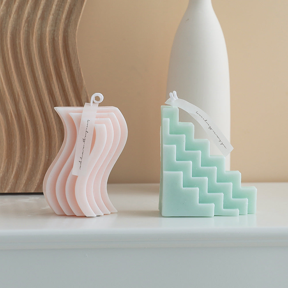 Small Families Use Soy Geometric Shape Candles