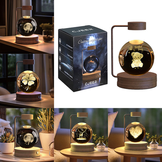 Crystal Ball Cosmic Dinosaur Indoor Night Light Lamp