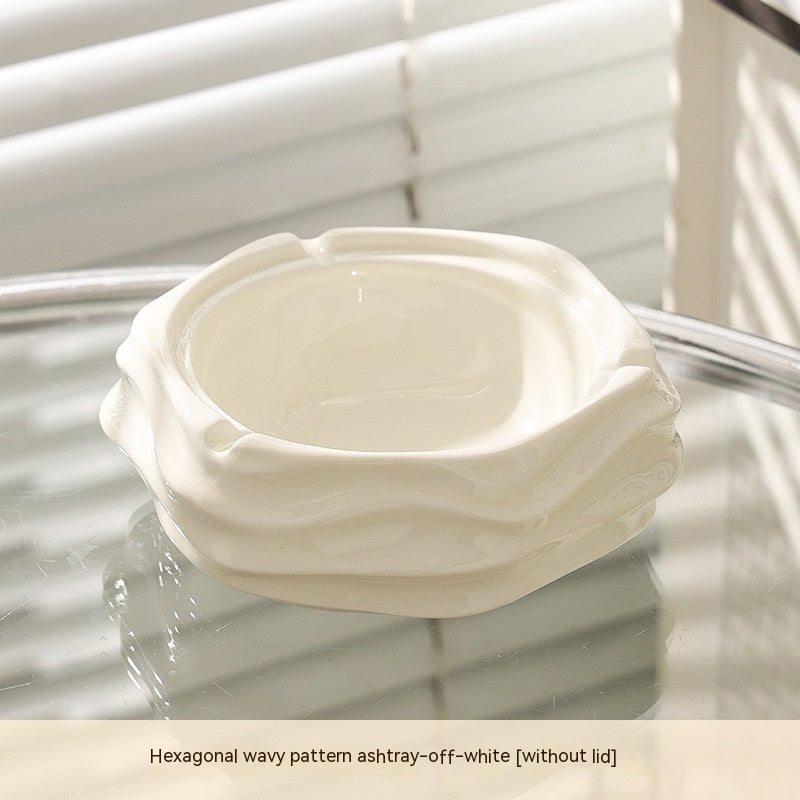 Ceramic Creative Ashtray Home Living Room With Lid
