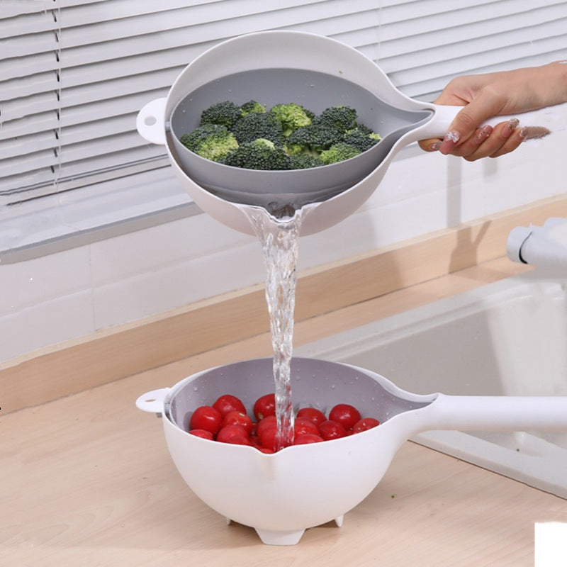 Double-layer Drain Basket Creative Kitchen Gadgets