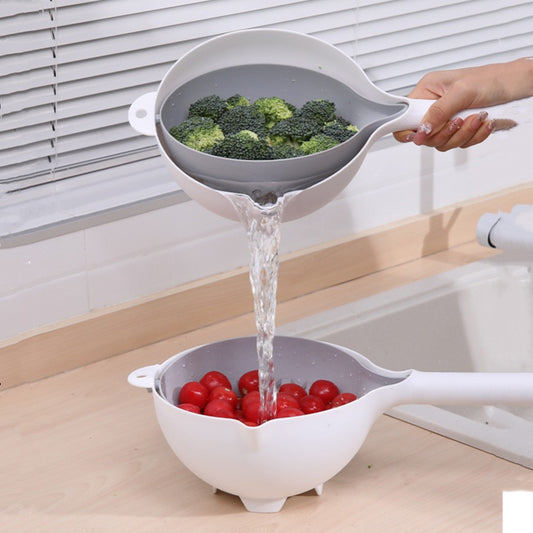 Double-layer Drain Basket Creative Kitchen Gadgets