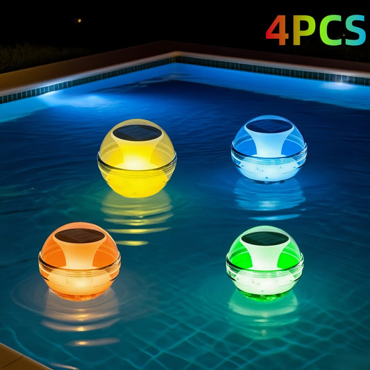 Solar Pool Lights, LED Outdoor IPX7 Waterproof Pond Lights