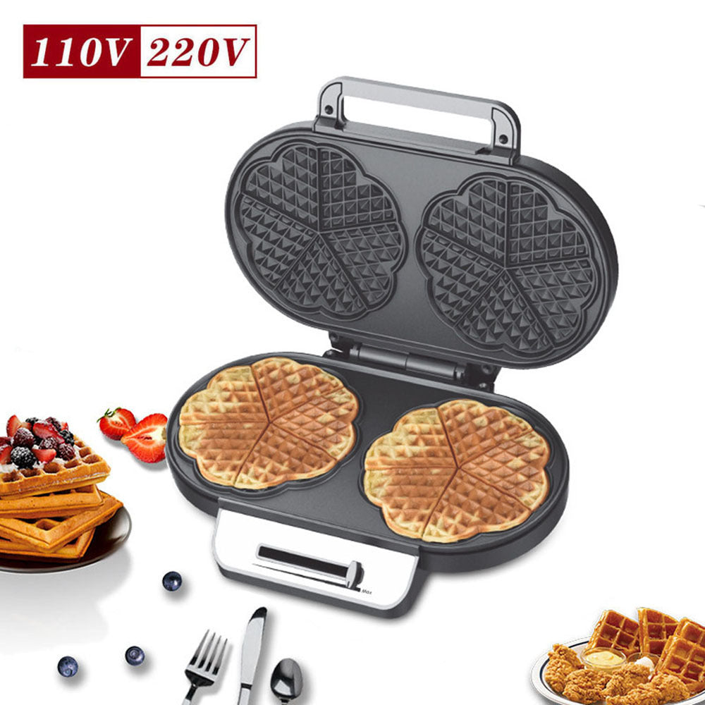 Double-plate Love Heart Waffle Machine Breakfast Machine