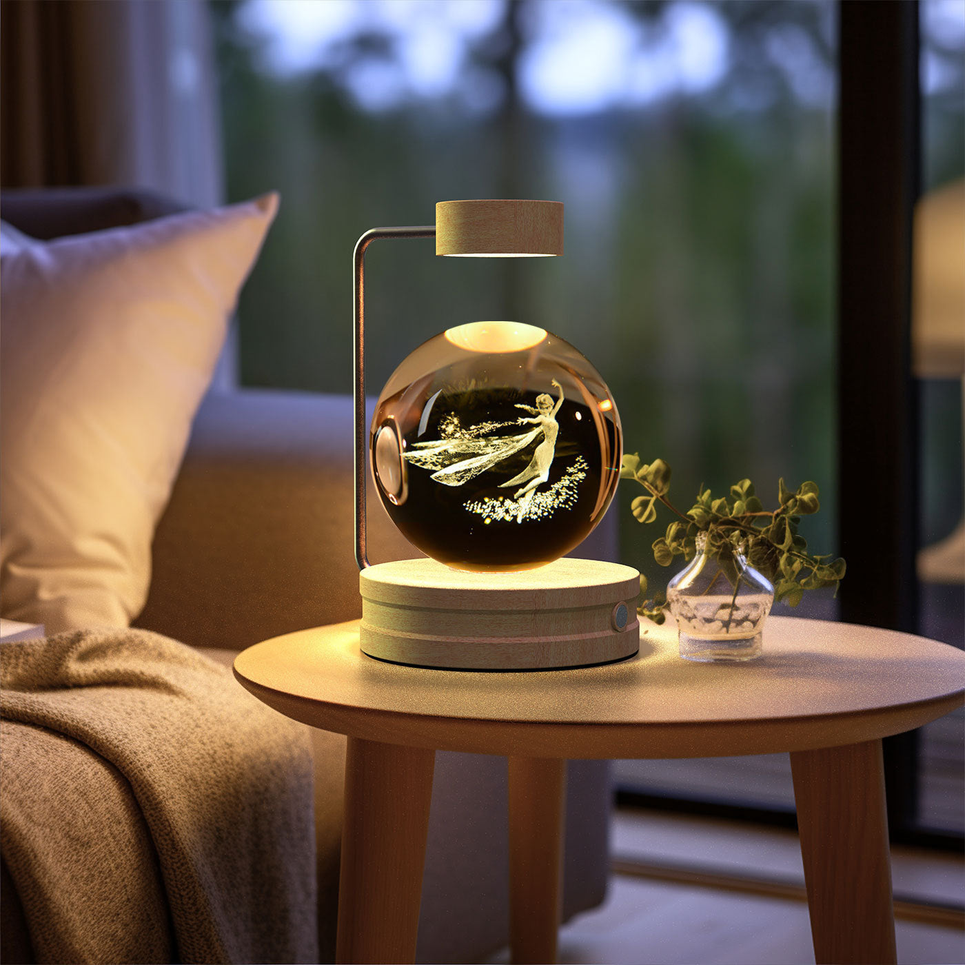 Crystal Ball Cosmic Dinosaur Indoor Night Light Lamp