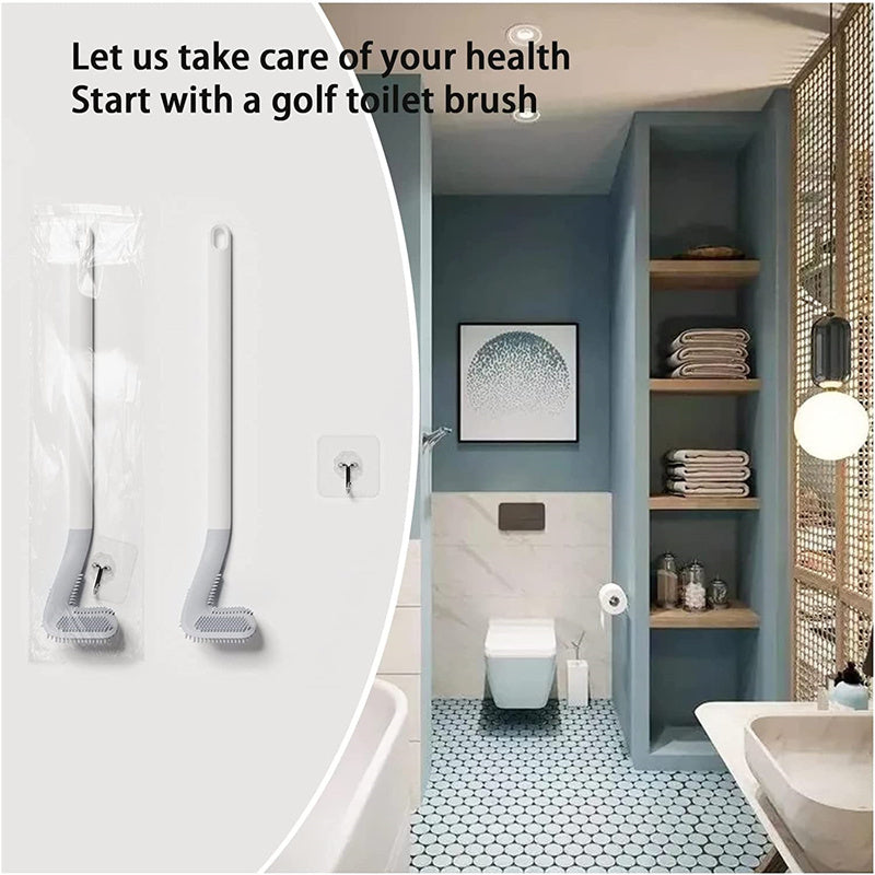1pc Long Handled Toilet Brush Golf Shape Toilet Brush