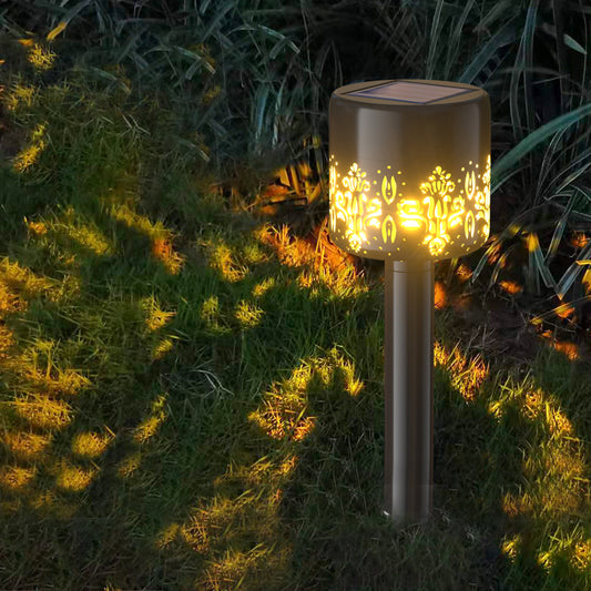 New Solar Plastic Lawn Floor Outlet Projection Lamp, Garden Decoration Lights