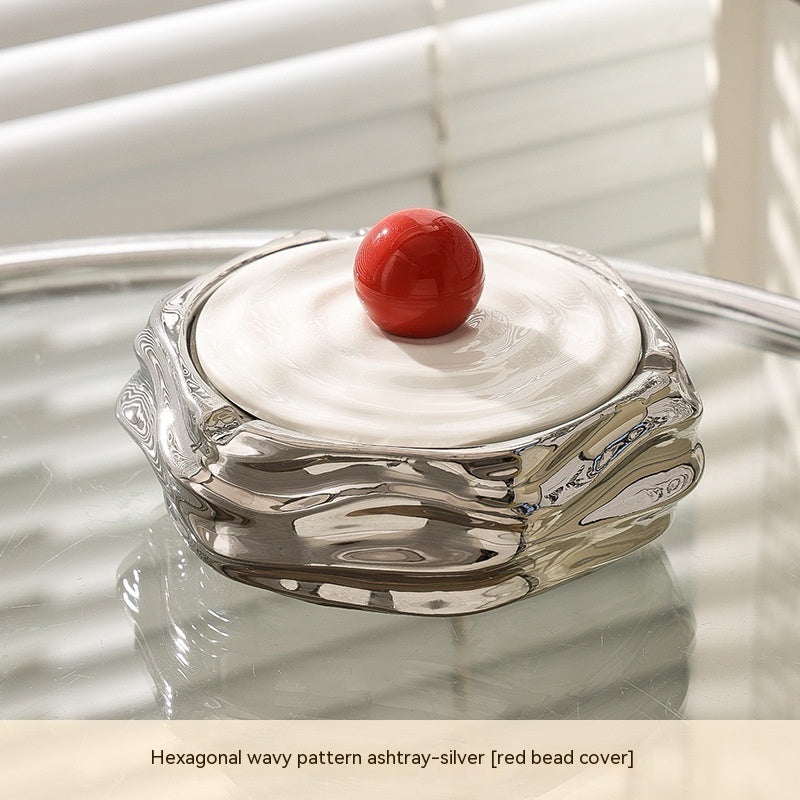 Ceramic Creative Ashtray Home Living Room With Lid