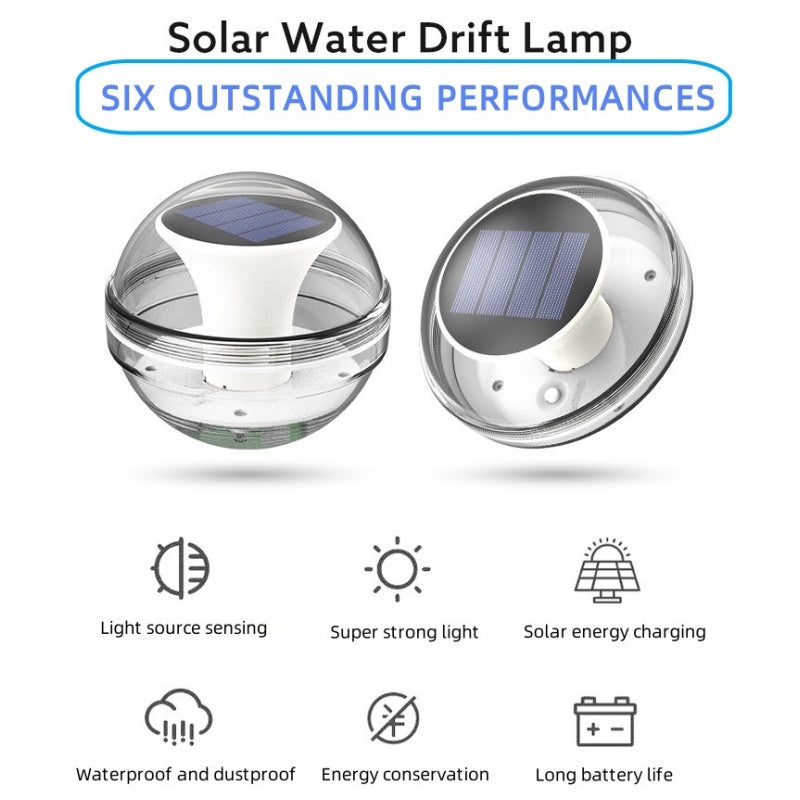 Solar Pool Lights, LED Outdoor IPX7 Waterproof Pond Lights