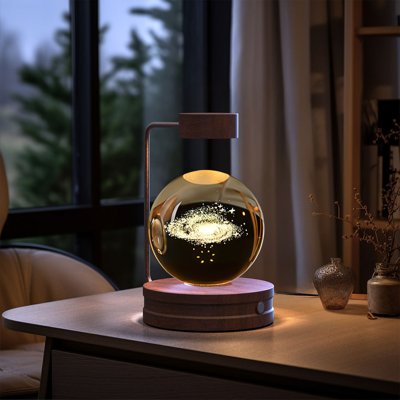 Crystal Ball Cosmic Dinosaur Indoor Night Light Lamp