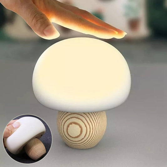 Silicone LED Night Lamp Brightness Adjustable Mushroom Night Light