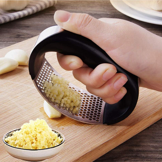 Stainless Steel Garlic Masher Garlic Press Household Manual Curve