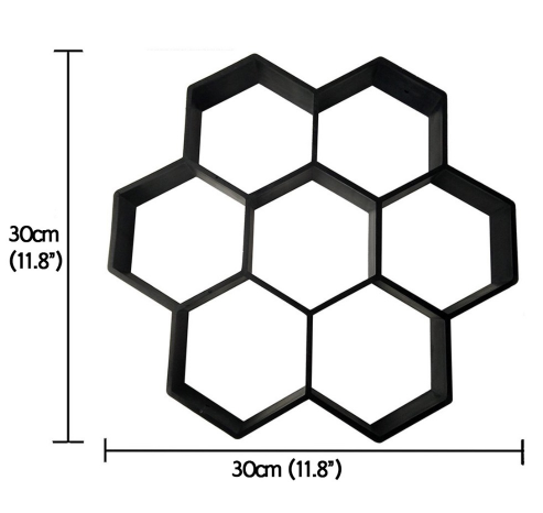 Ultralight diy garden paving mould hexagonal fancy mould