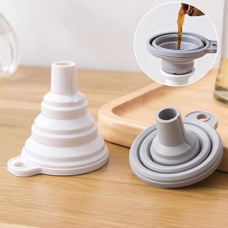 Kitchen Gadget Creative Silicone Folding Funnel