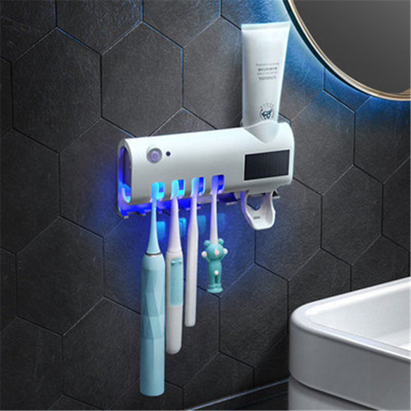 Bathroom Toothbrush Holder With Toothpaste Dispenser Electric Toothbrush