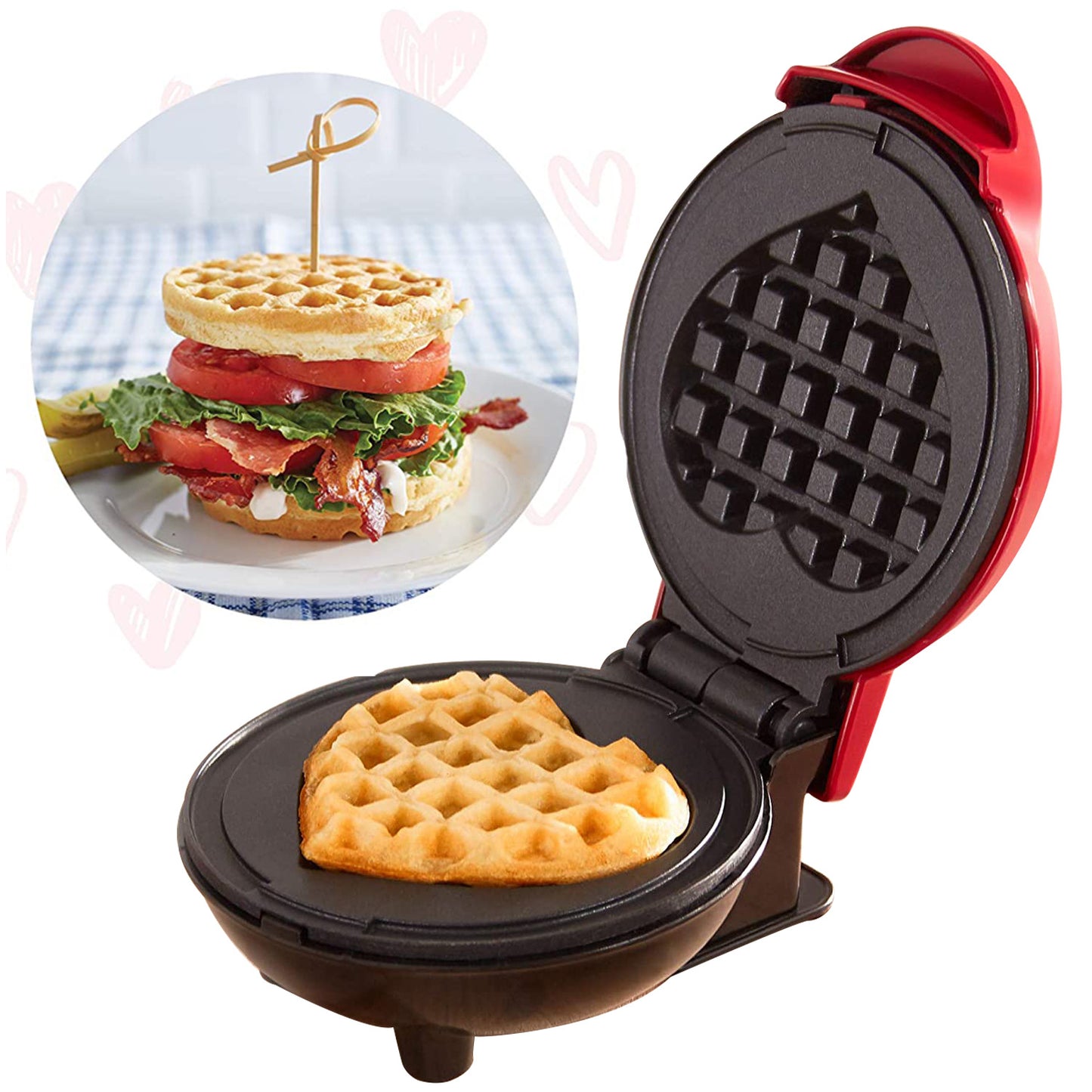 Mini Waffle Maker Waffle Home Breakfast Machine Electric Baking Pan