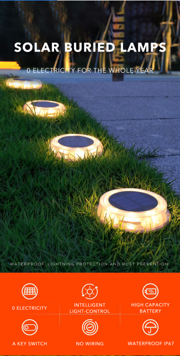 12Led Solar LED Light Outdoor Lawn Lamp Garden Light Courtyard
