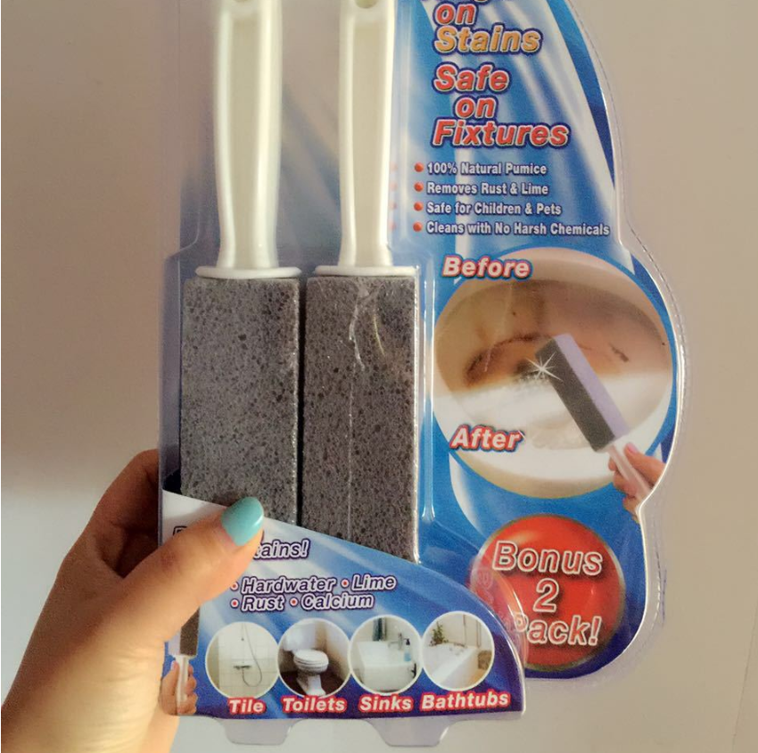 Portable Pumice Stone Water Toilet Bowl Cleaner Brush Wand Tile Sinks