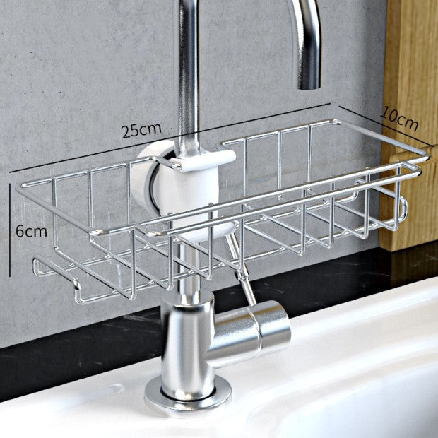 Stainless Steel Sink Storage Rack Kitchen Bathroom Adjustable Kitchen Organizer