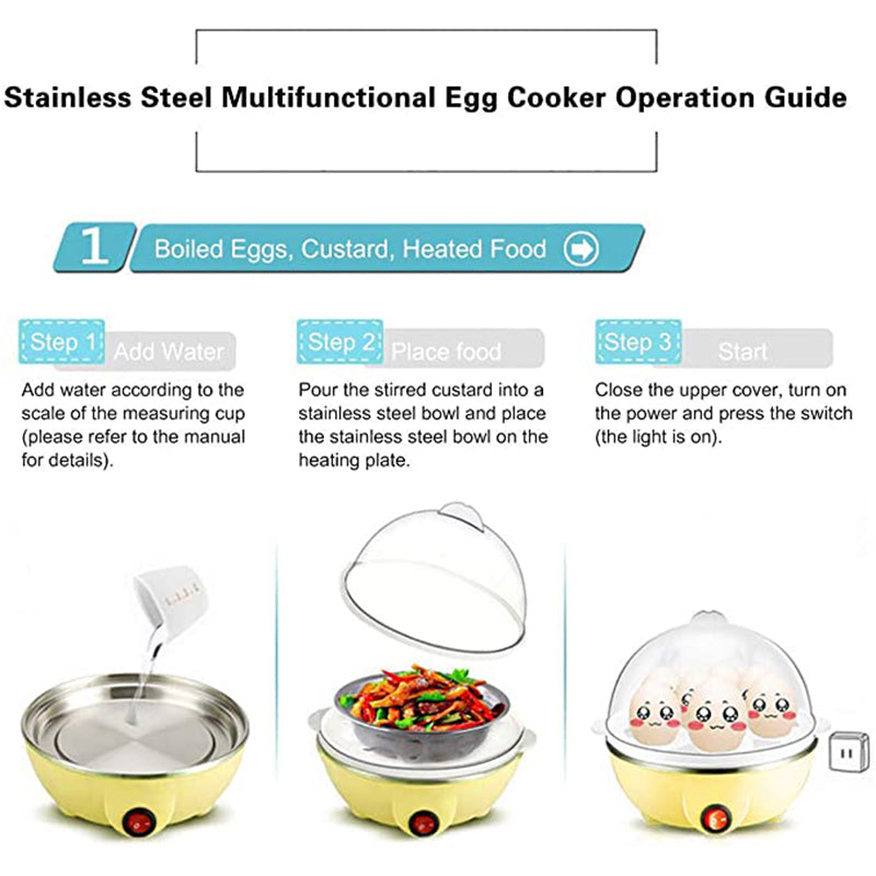 Fashionable Household Multifunctional Automatic Power-off Egg Steamer