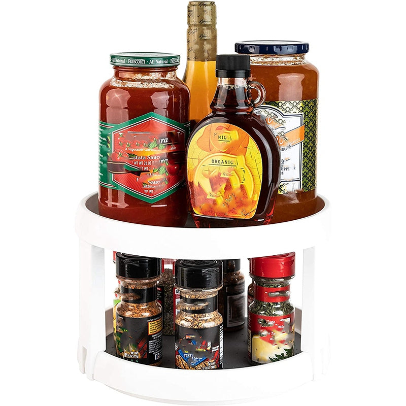 Multi Level Rotary Kitchen Spice Manager for Cabinets Pantries