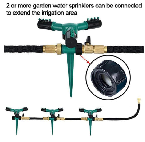 360 Automatic Rotating Sprinkler Irrigation Garden Lawn Courtyard