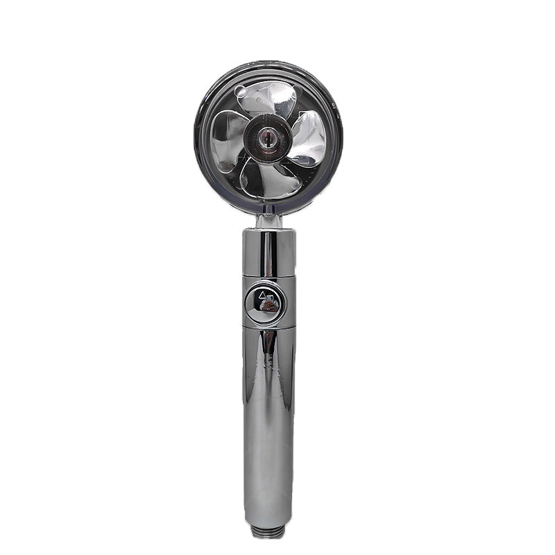 Shower Head Water Saving Flow 360 Degrees Rotating With Small Fan