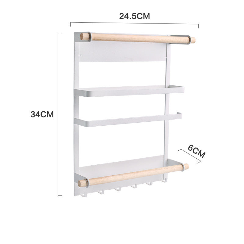 Magnetic Adsorption Refrigerator Side Rack Wall-mounted Multi-function