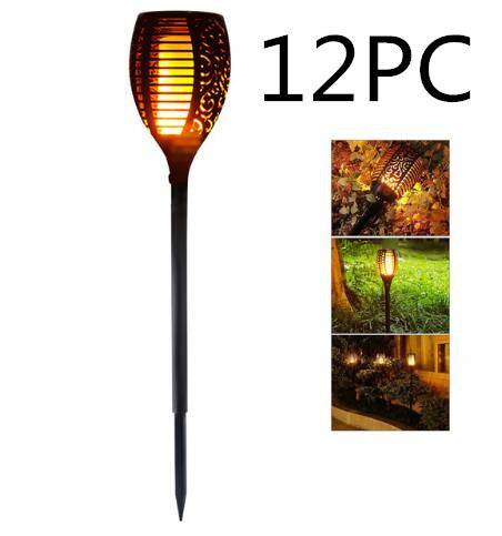 Solar Flame Flickering Garden Led Light Ip65 Outdoor Solar Tiki Torch