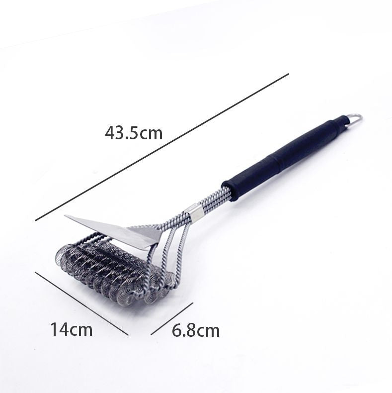 Barbecue Grill BBQ Brush Clean Tool Stainless Steel Wire Bristles Non-stick