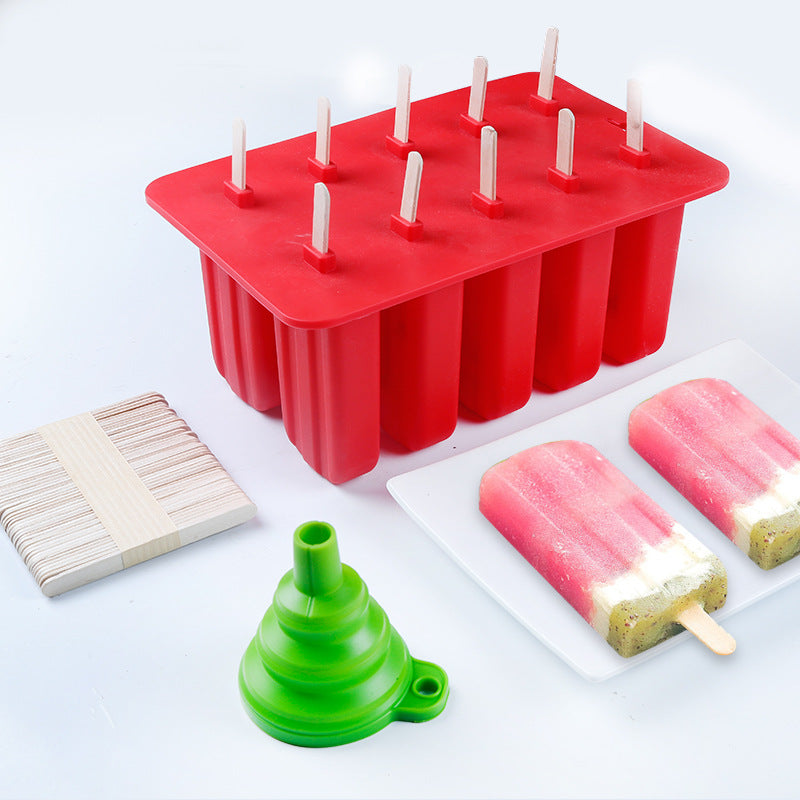 10 Consecutive Ice Cream Ice Cream Molds Silicone Ice Tray